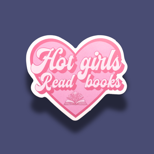 Hot Girls Read Books Sticker