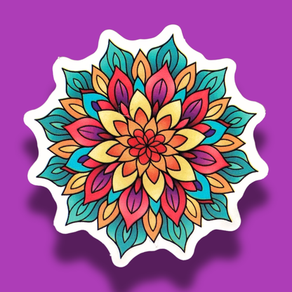 Petal Perfection Mandala Sticker