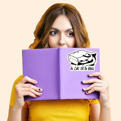 A Cat In A Bag Sticker