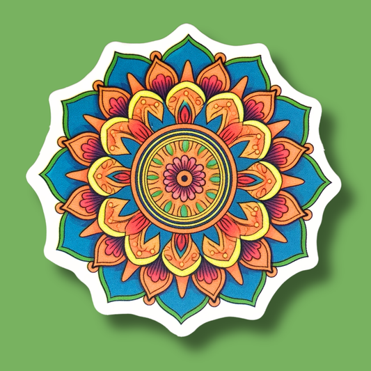 Fantastical Floral Mandala Sticker