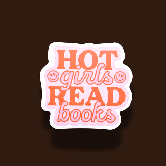 Hot Girls Read Books Sticker