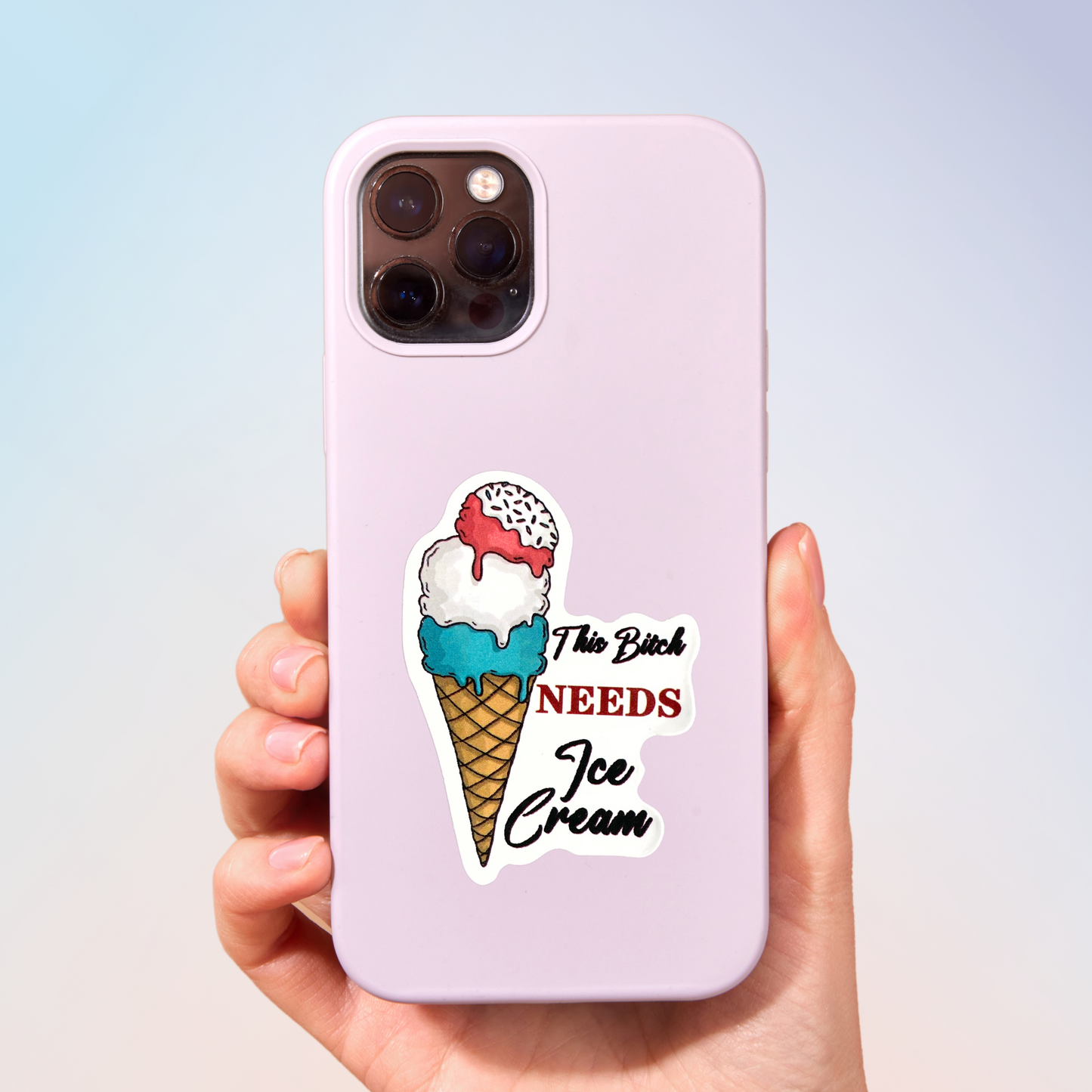 This Bitch Needs Ice Cream Sticker