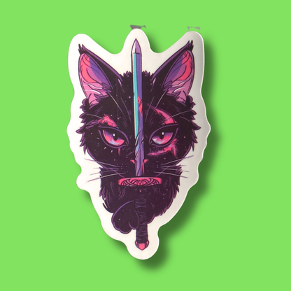 Cat & Sword Sticker