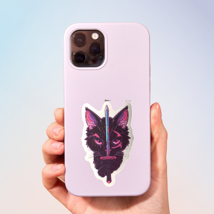 Cat & Sword Sticker