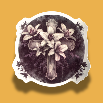 Lily Cross Sticker