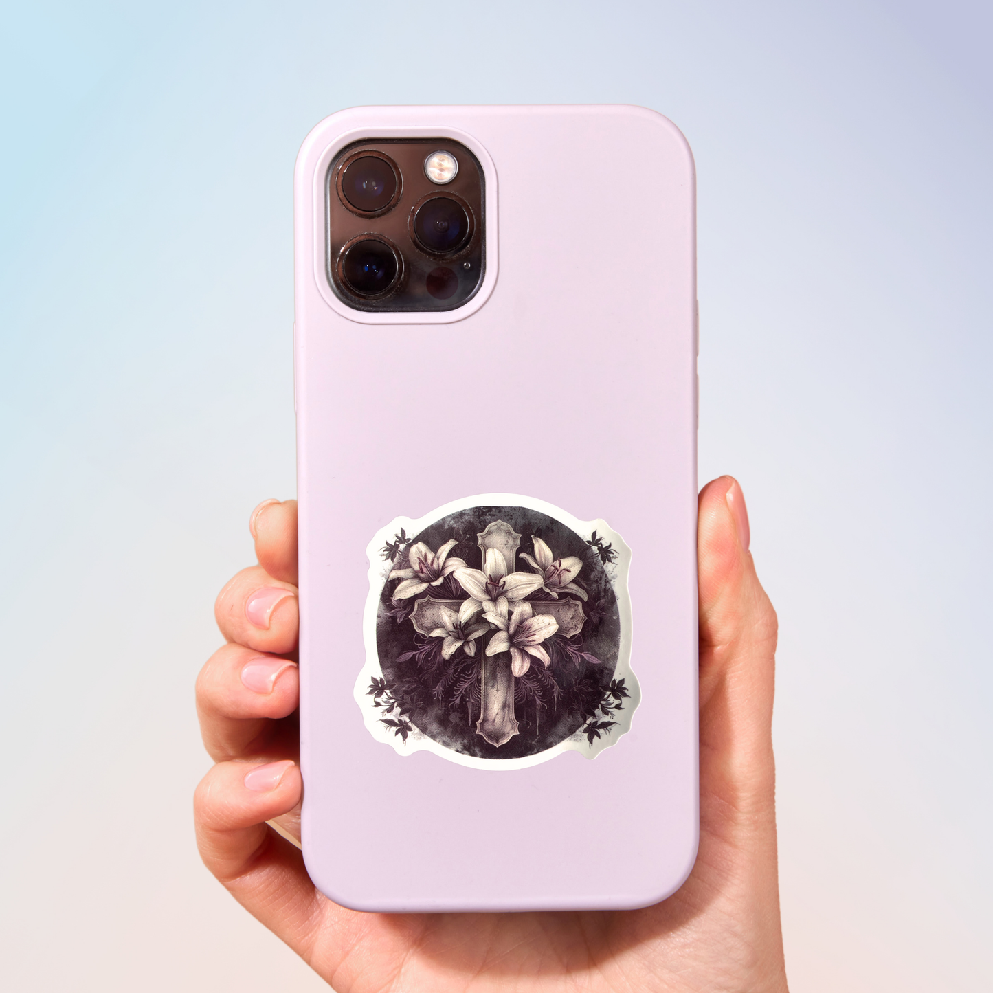 Lily Cross Sticker