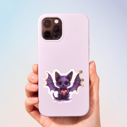 Bat & Heart Sticker