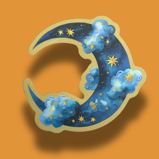 Moon & Back Sticker
