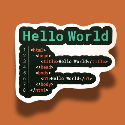 Hello World Sticker