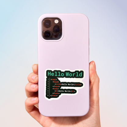 Hello World Sticker