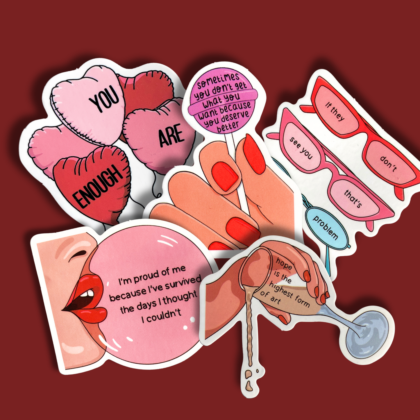 Mend & Bloom- 5 Sticker Packs